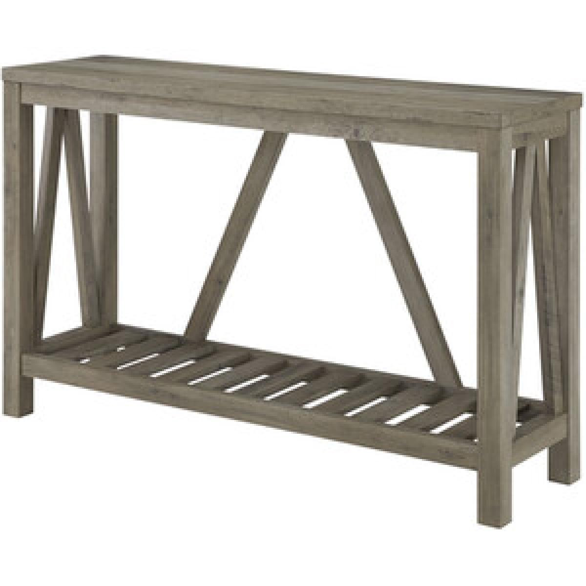 Ohara Rustic Entryway Table - Dark Walnut & White Oak – image 5