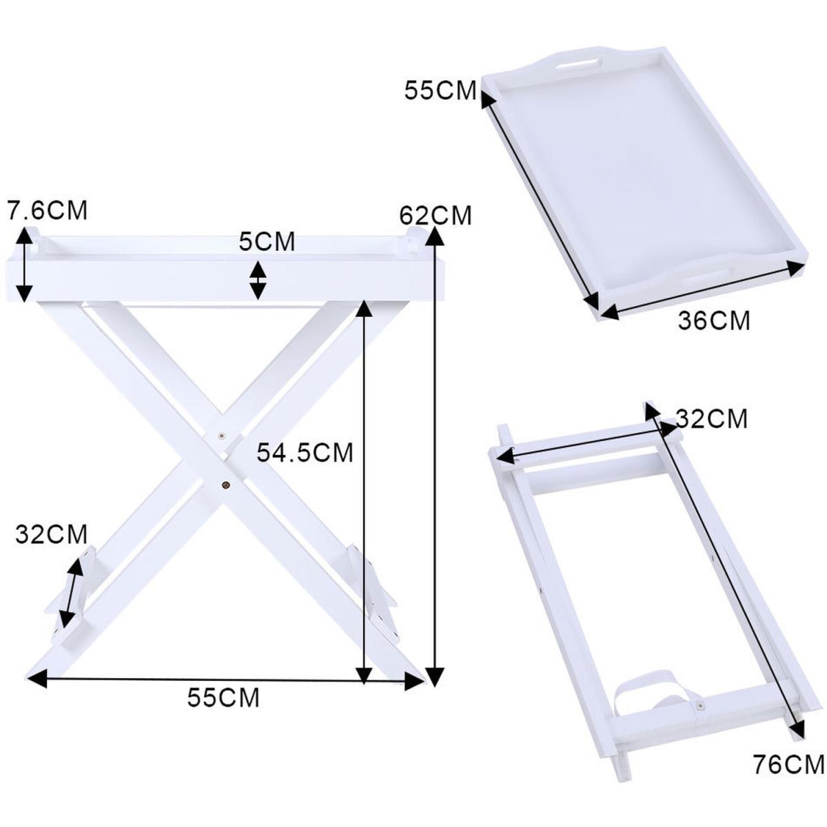 Folding Serving Desk - White – image 5