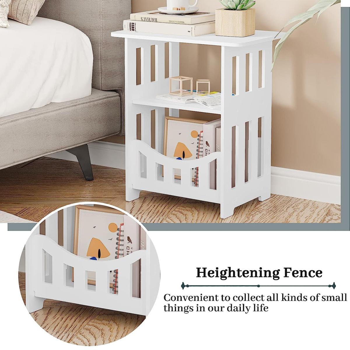 Beside End Side Table - White – image 3