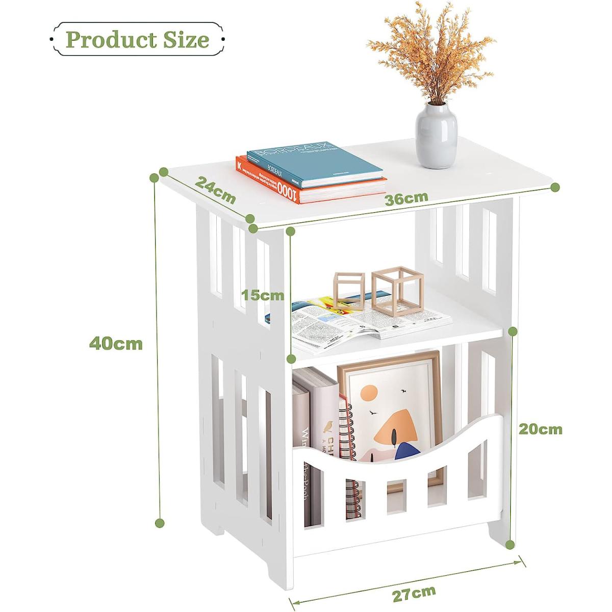 Beside End Side Table - White – image 4