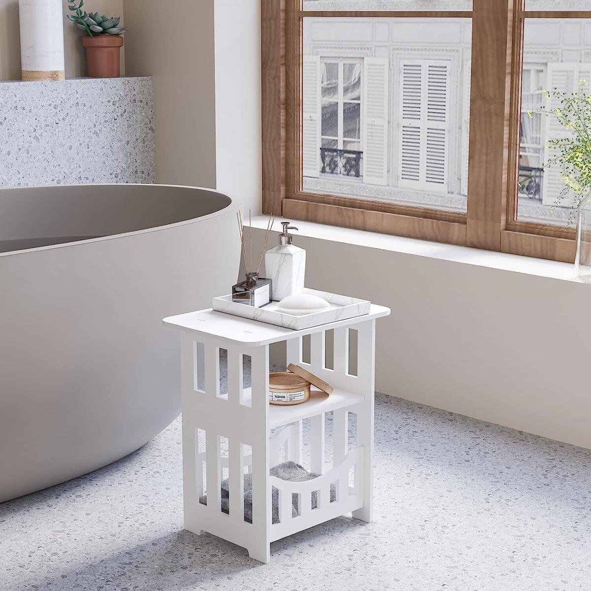 Beside End Side Table - White – image 5