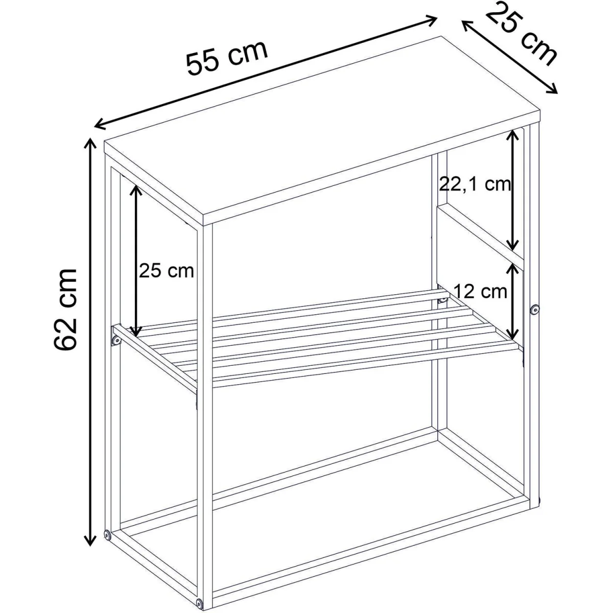 Decortie Tenol 2-Tier End Table with Angled Book Rack - Light Mocha – image 7