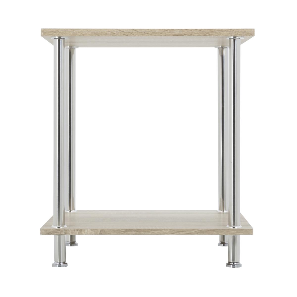 Two Tier Washed Oak Side Lamp Table – image 2