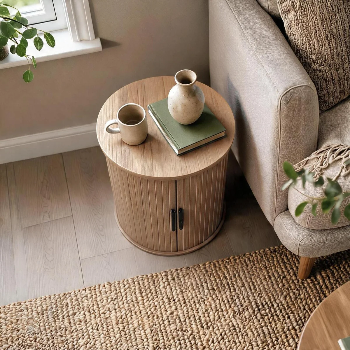 Grova Tall Side Table - Walnut effect – image 3