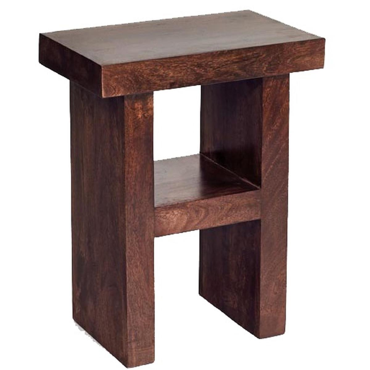 Dakota Mango Corner Table H Shape - Dark Wood – image 2
