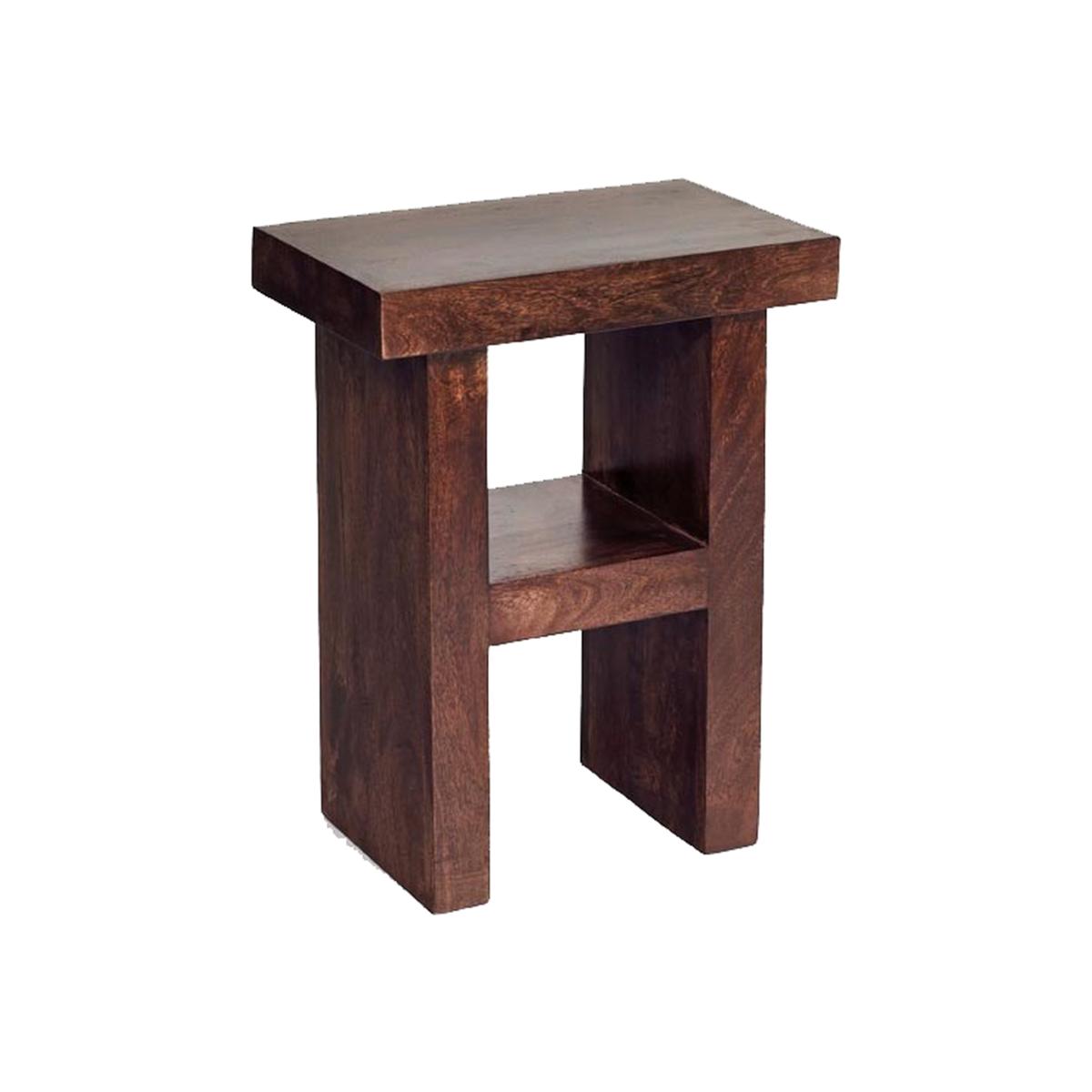 Dakota Mango Corner Table H Shape - Dark Wood – image 1