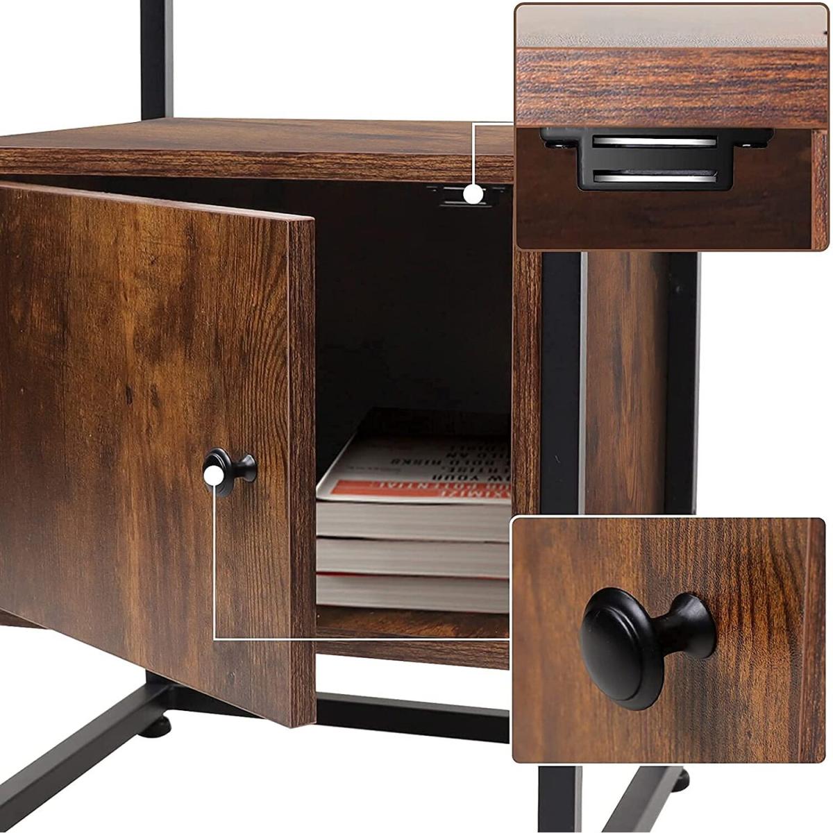 Dripex Bedside Table with Door Side Table Drawer – image 5