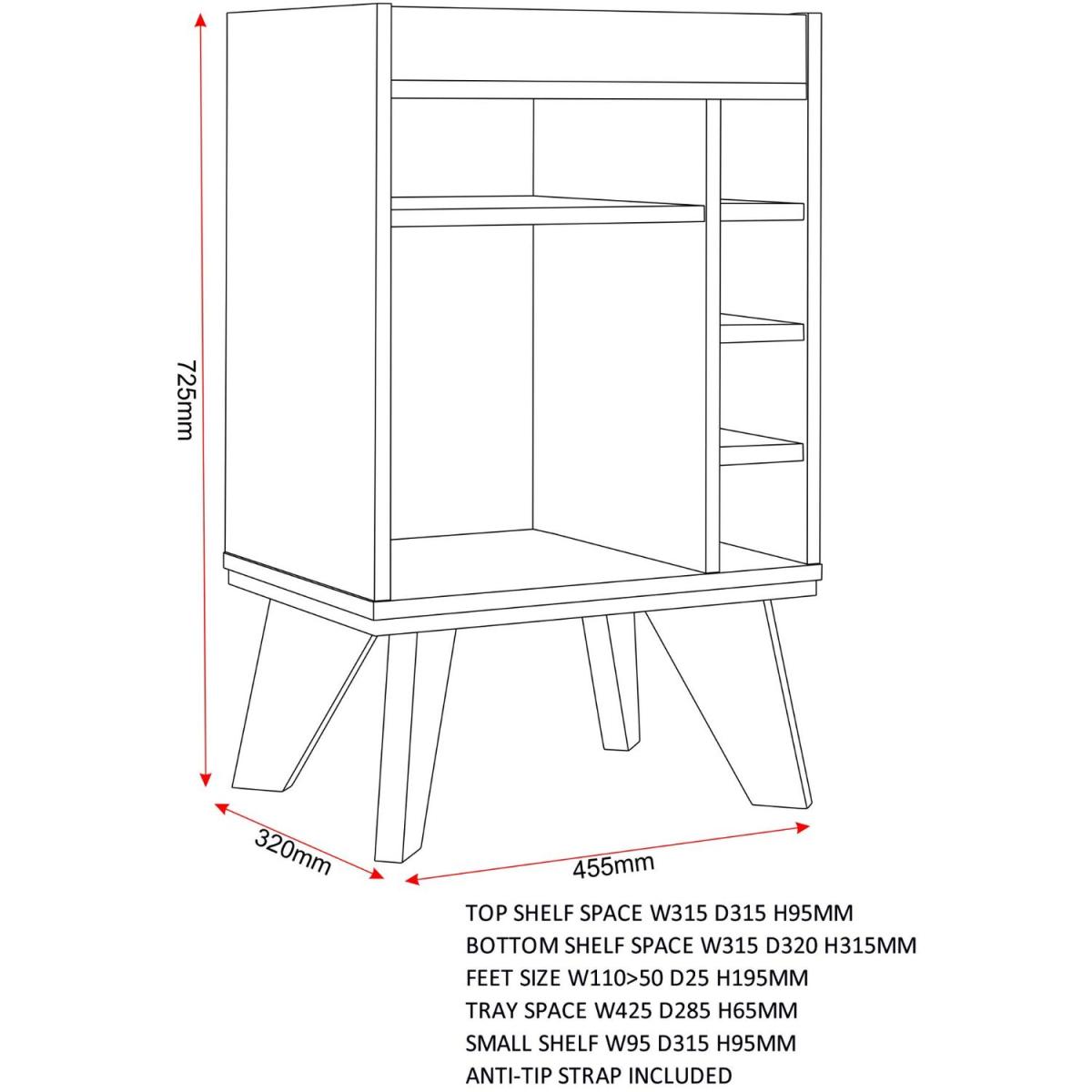 Naples Mini Bar Side Table  - Grey – image 5