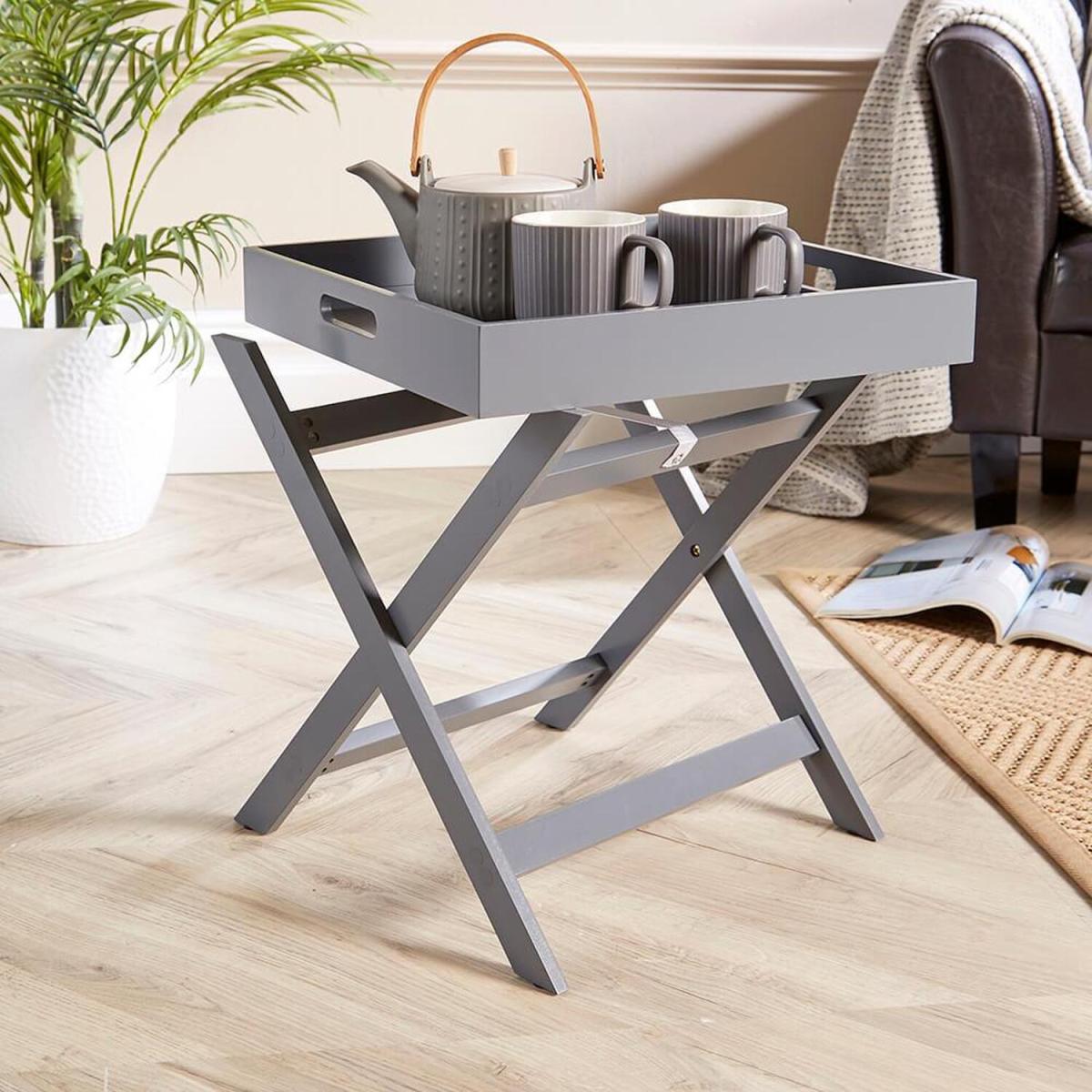 Alpine Butlers Side Tray Table - Grey – image 3
