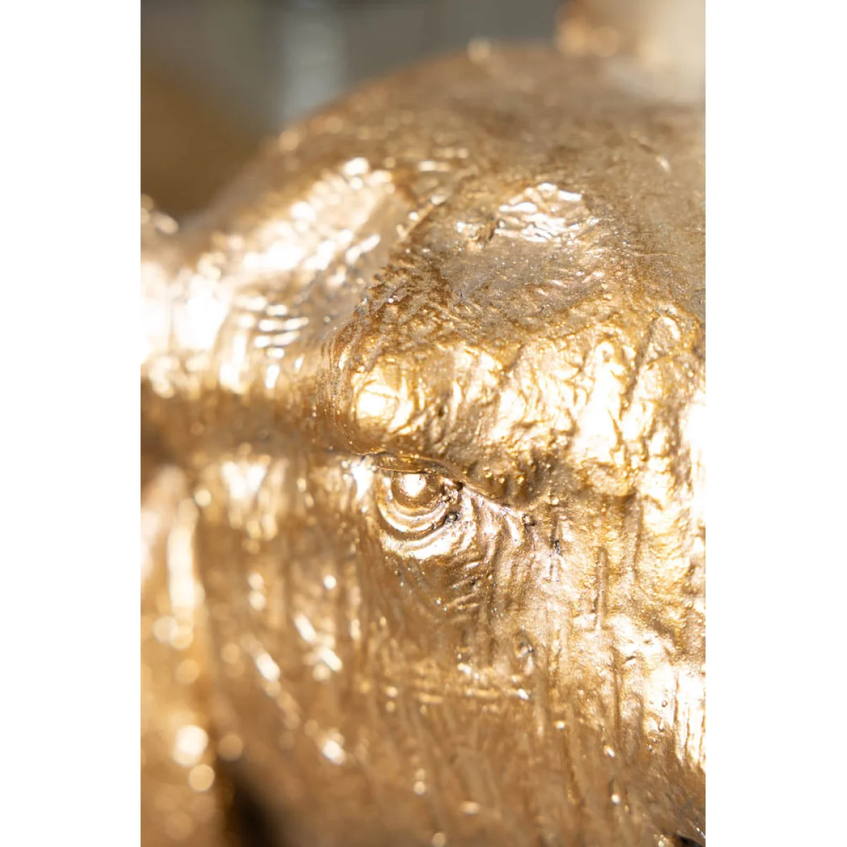 Gold Elephant Side Table With Glass Top – image 5
