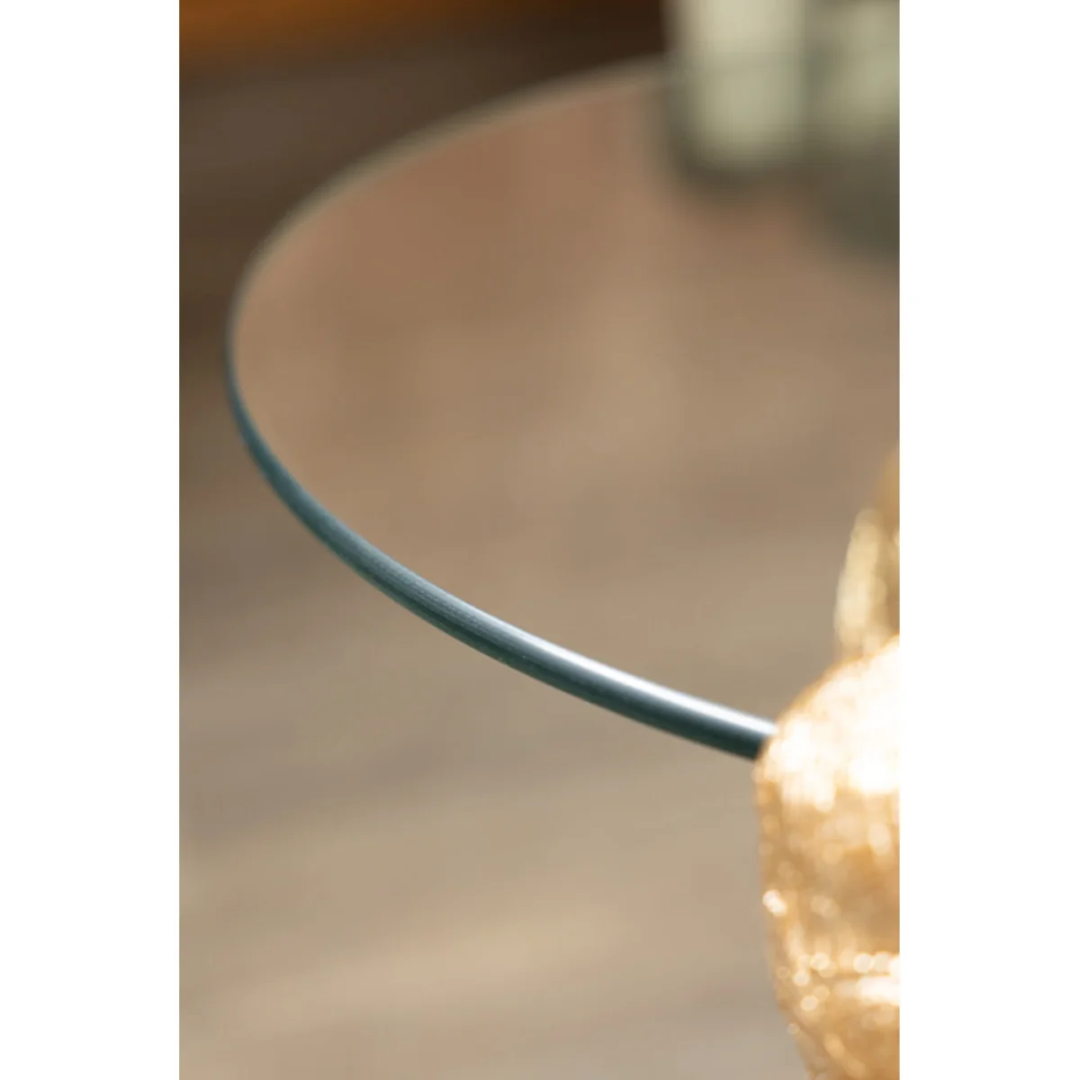 Gold Elephant Side Table With Glass Top – image 6