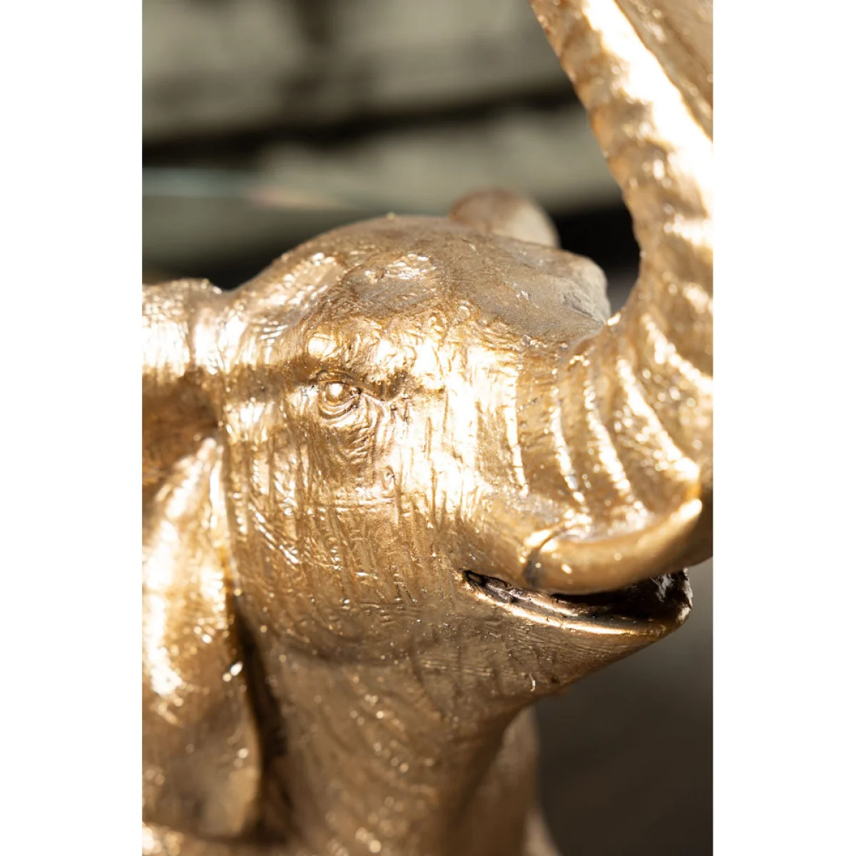 Gold Elephant Side Table With Glass Top – image 7