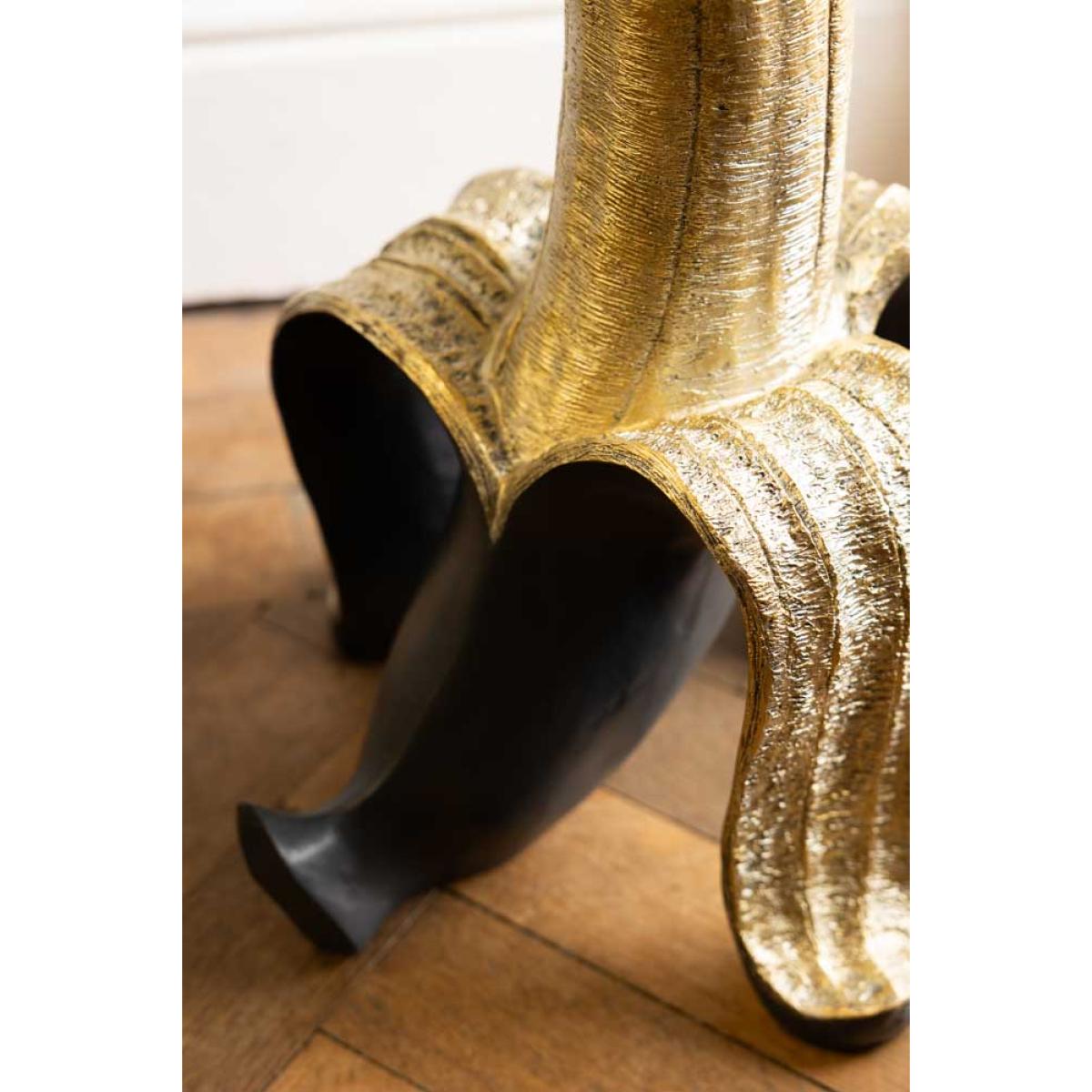 Charcoal & Gold Banana Side Table – image 3