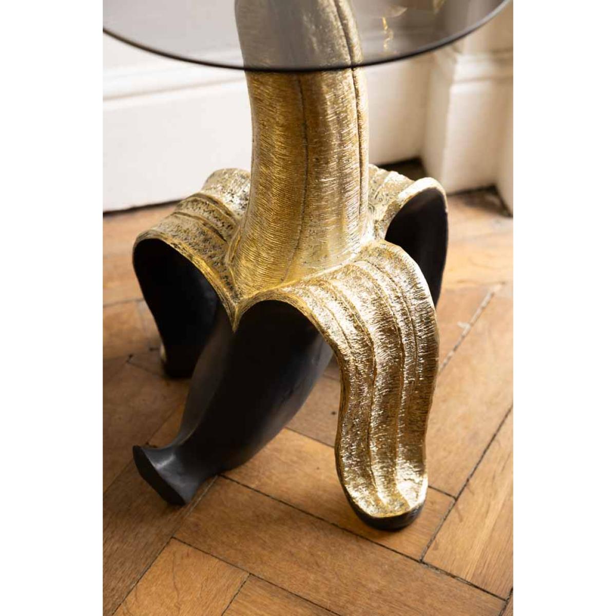 Charcoal & Gold Banana Side Table – image 4