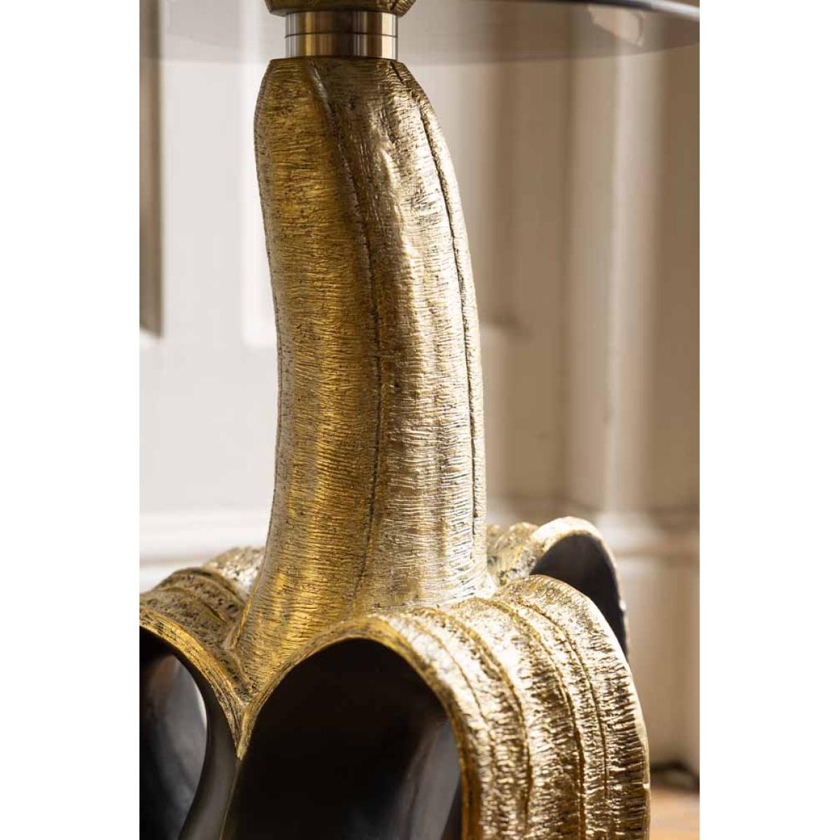 Charcoal & Gold Banana Side Table – image 5