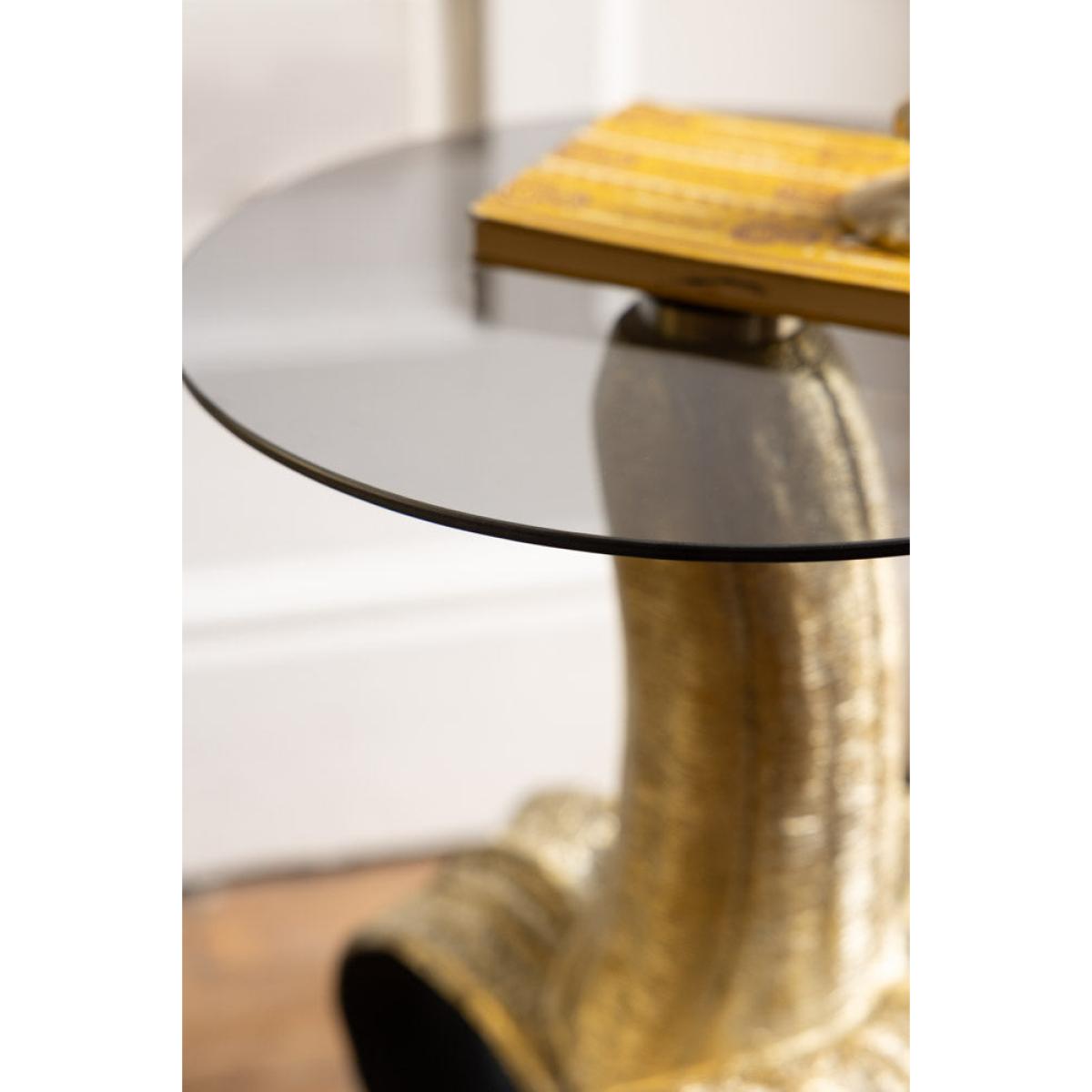 Charcoal & Gold Banana Side Table – image 6