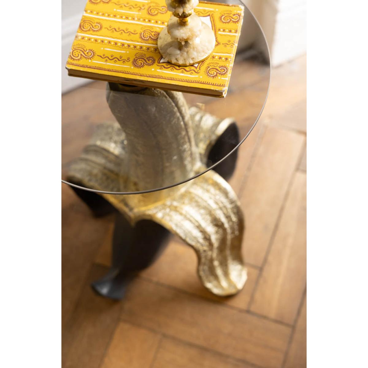 Charcoal & Gold Banana Side Table – image 7