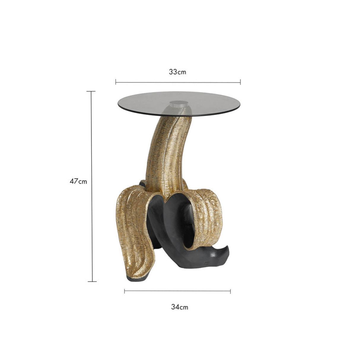 Charcoal & Gold Banana Side Table – image 8
