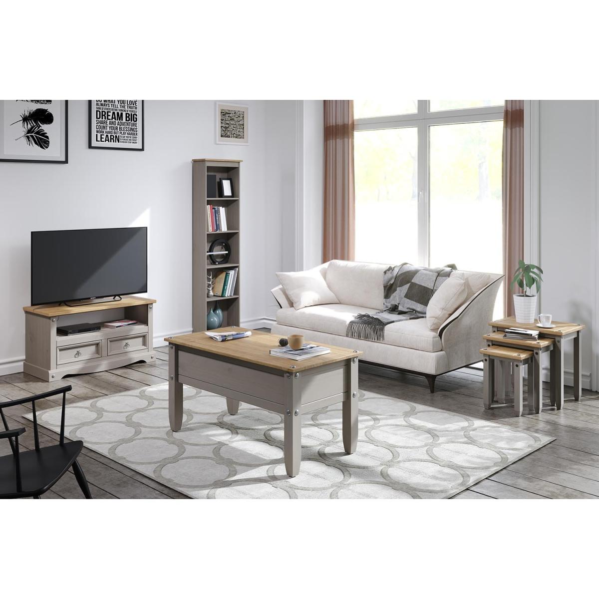 Corona Grey Washed Lamp Table - Grey wash – image 5