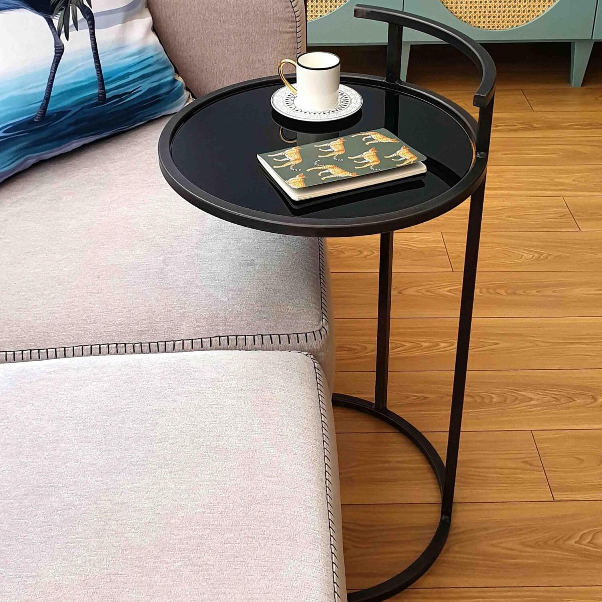 The Mia Black Side Table - Black – image 2