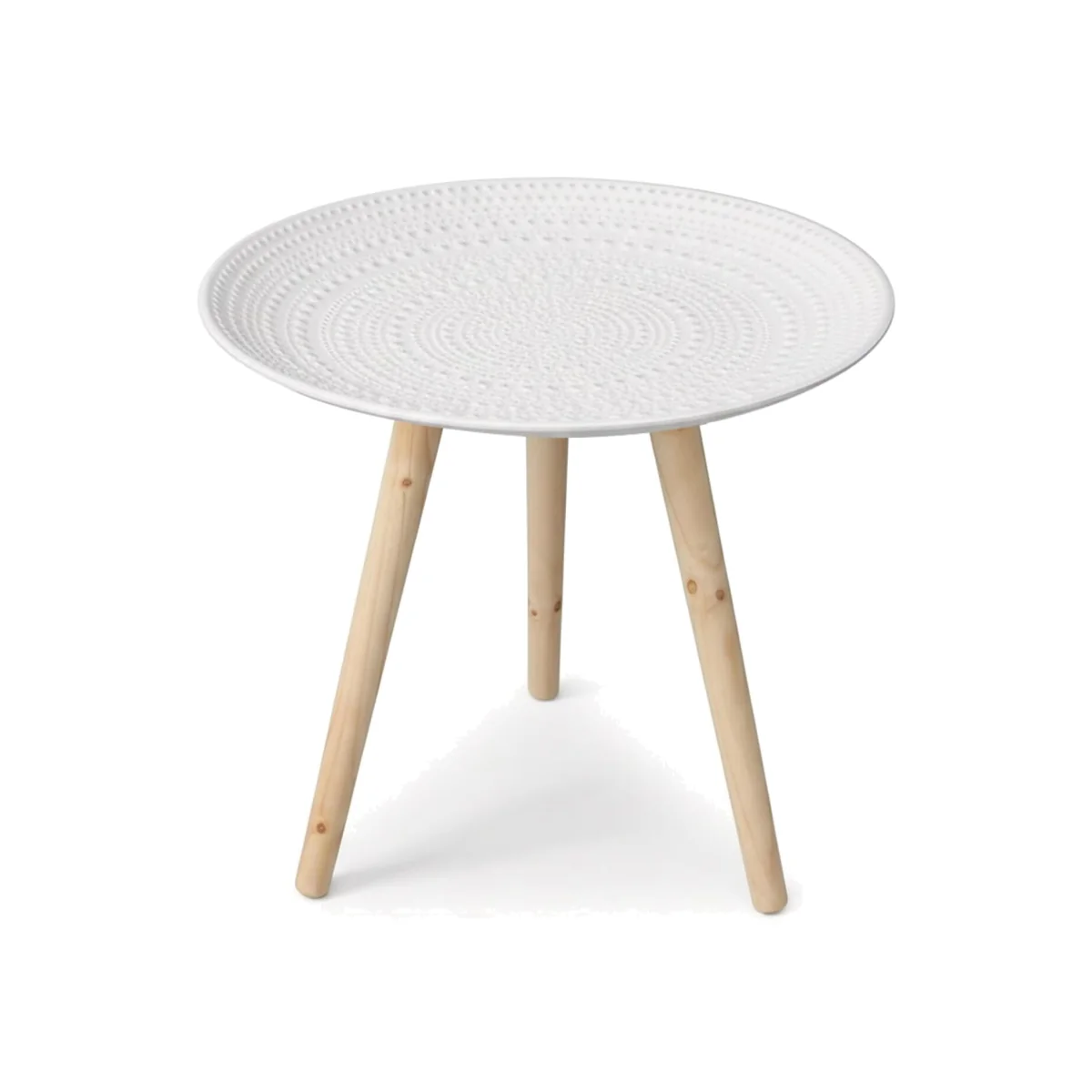 Round Textured Side Table – image 1