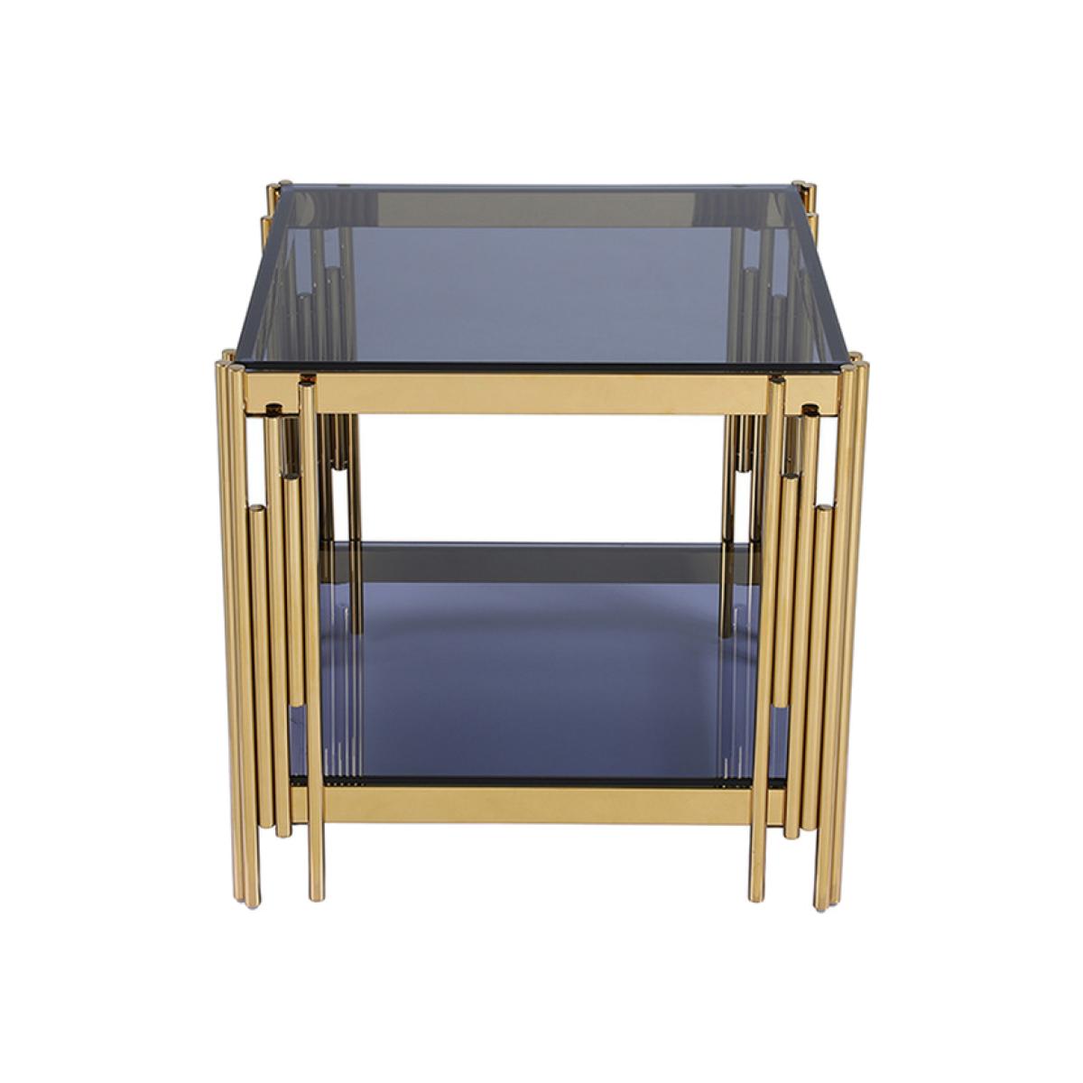 Gold Square End Table - Gold