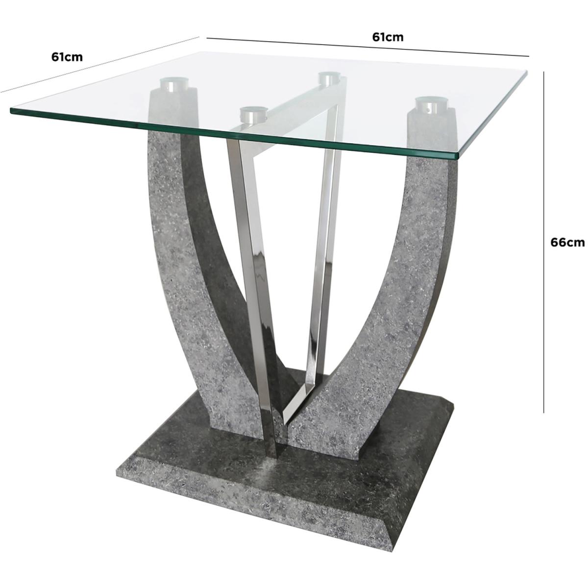 Leo End Table - Grey – image 3