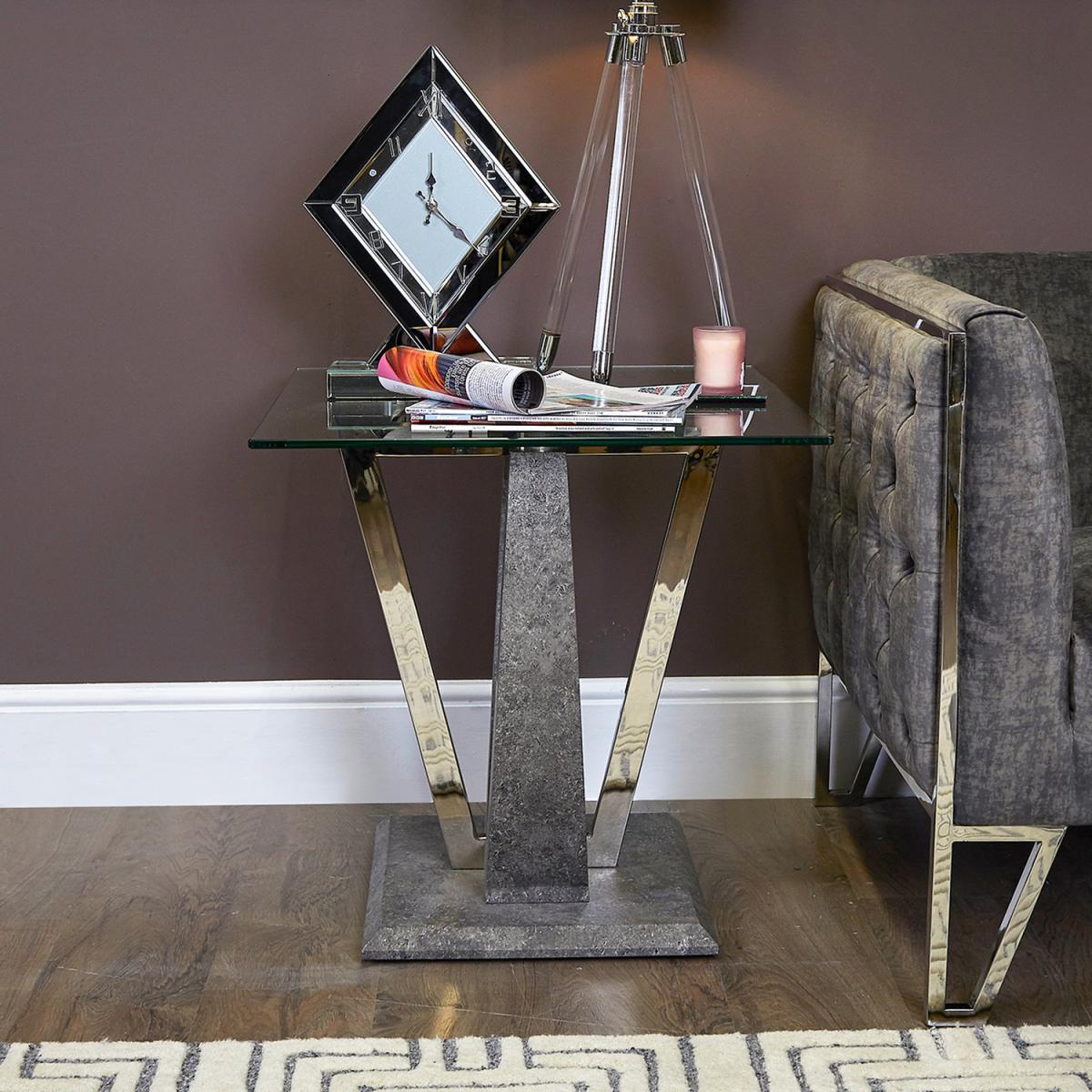 Leo End Table - Grey – image 4