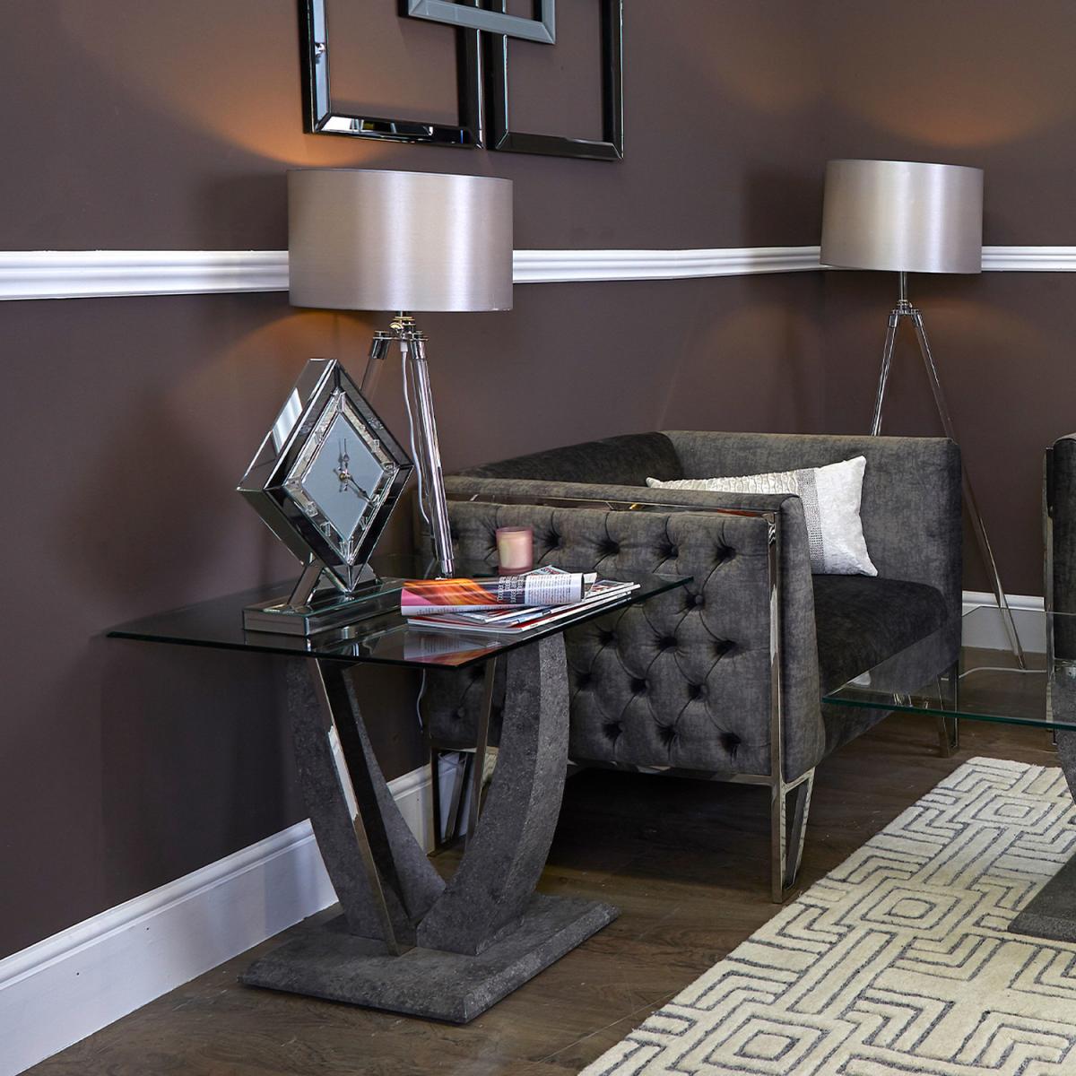 Leo End Table - Grey – image 5