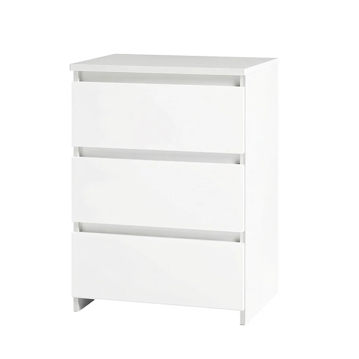 Bedside Tables Side End Table White 3 Drawers Modern Storage Cabinet - White – image 3
