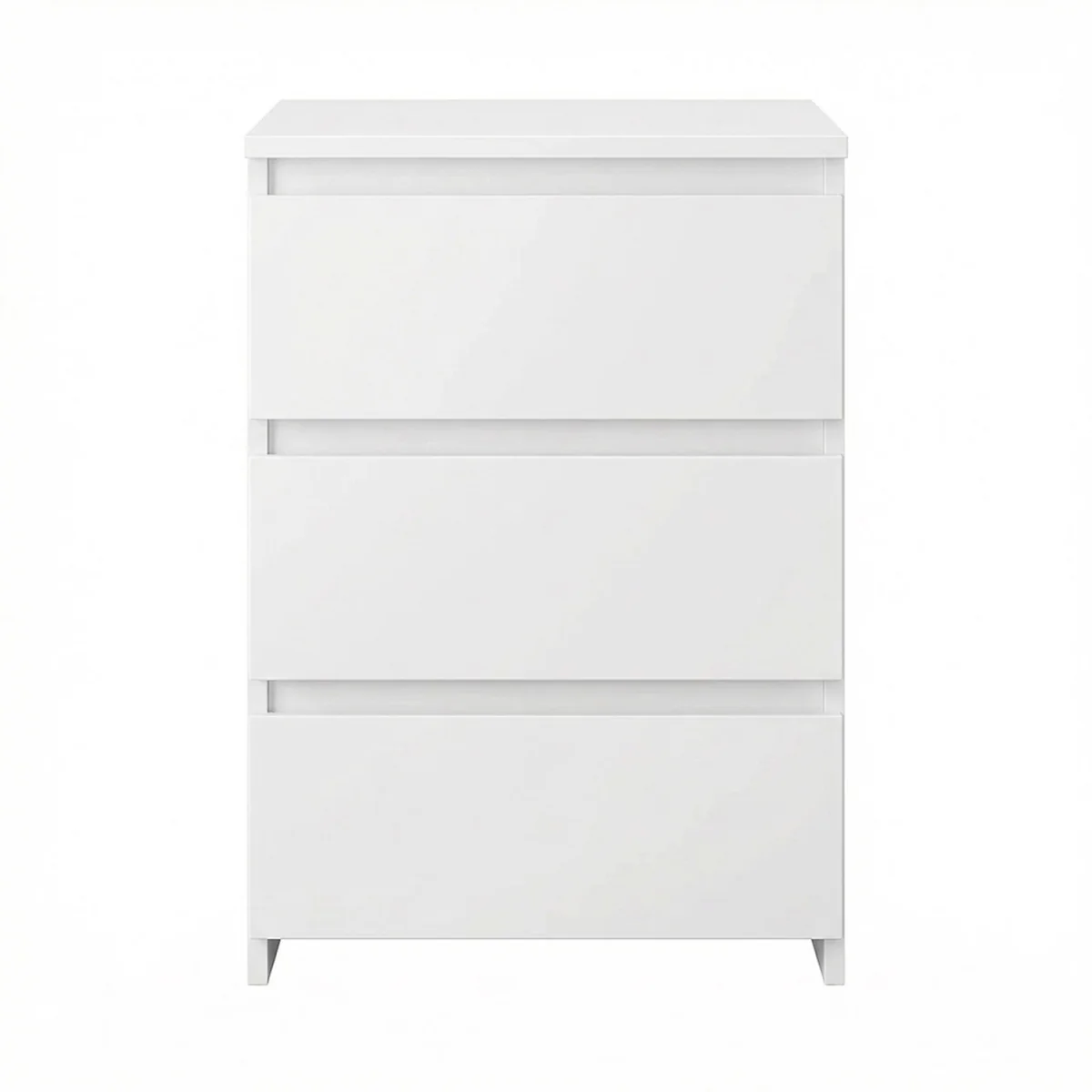 Bedside Tables Side End Table White 3 Drawers Modern Storage Cabinet - White – image 7