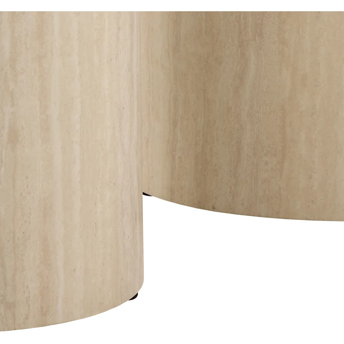 Dice Round Pedestal Set of 2 in Travertine Rough Paper - Travertine – image 5