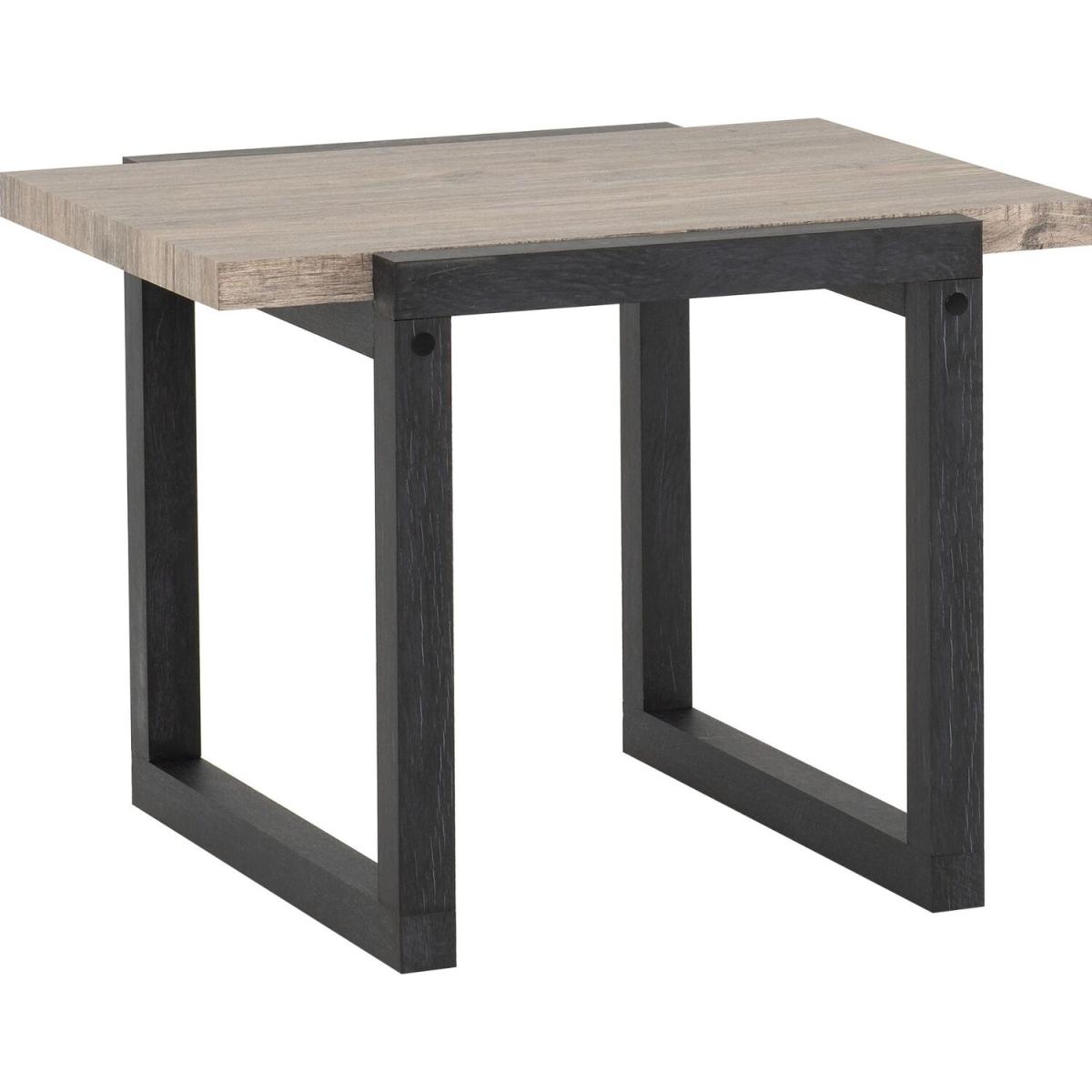 Selma Side Table - Medium Oak and Black Oak Effect – image 2