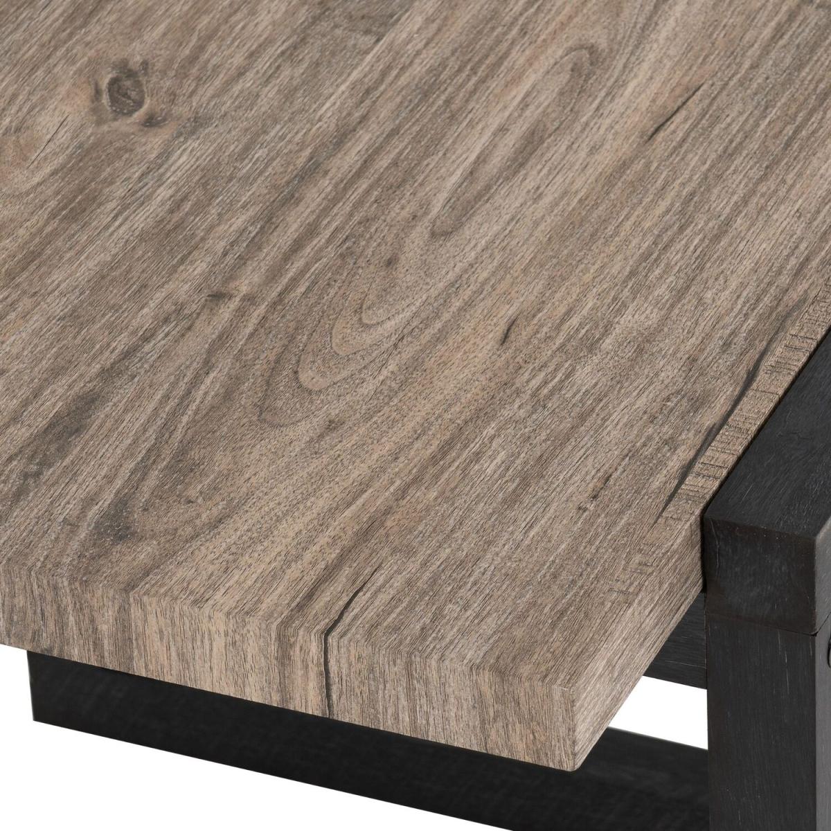 Selma Side Table - Medium Oak and Black Oak Effect – image 4