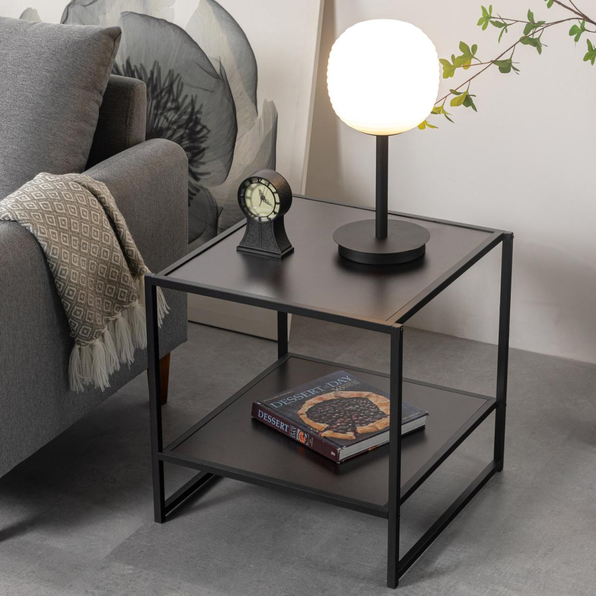 Jack Black Metal and Wood Side Table - Black – image 7