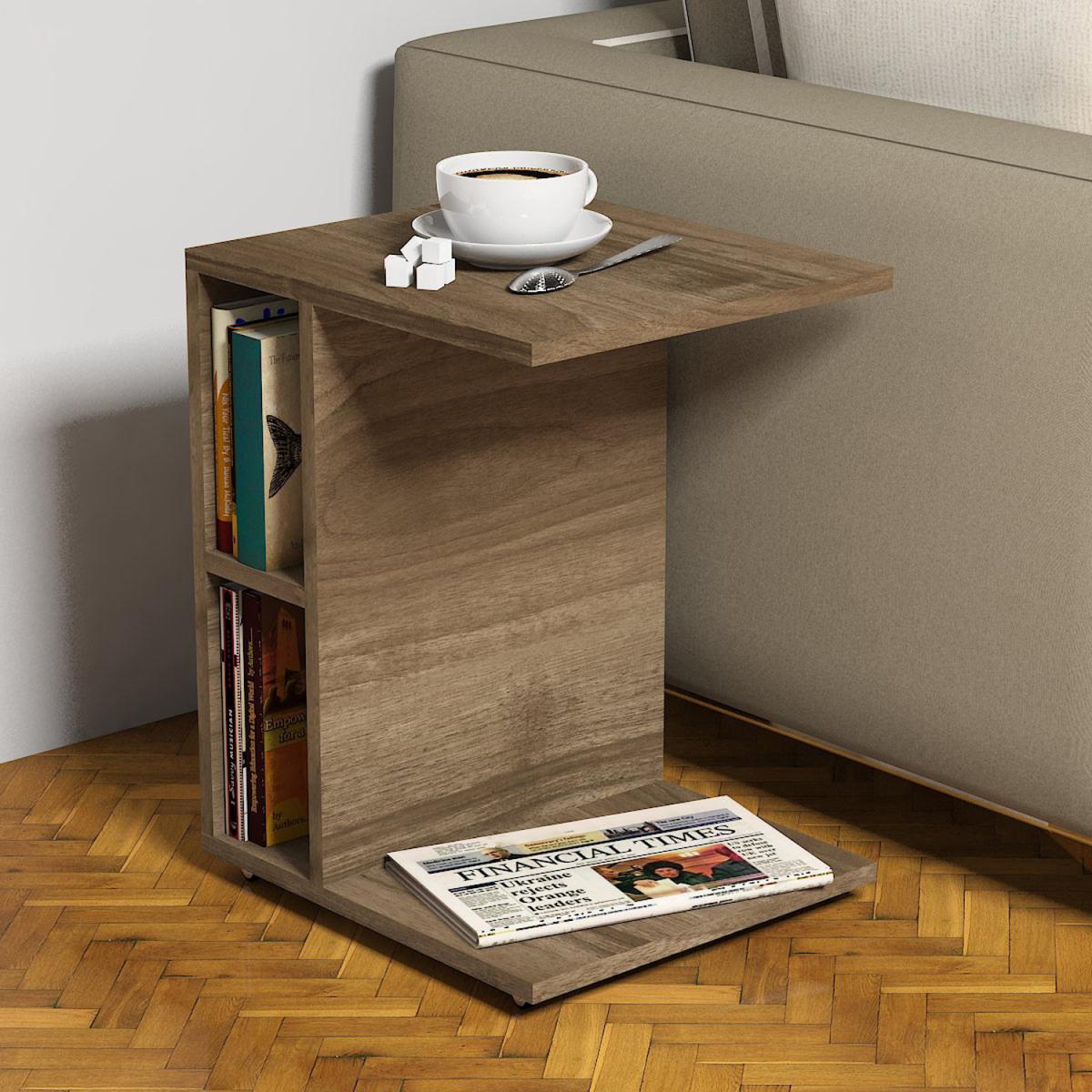 Ceylin Walnut Side Table - Walnut – image 4