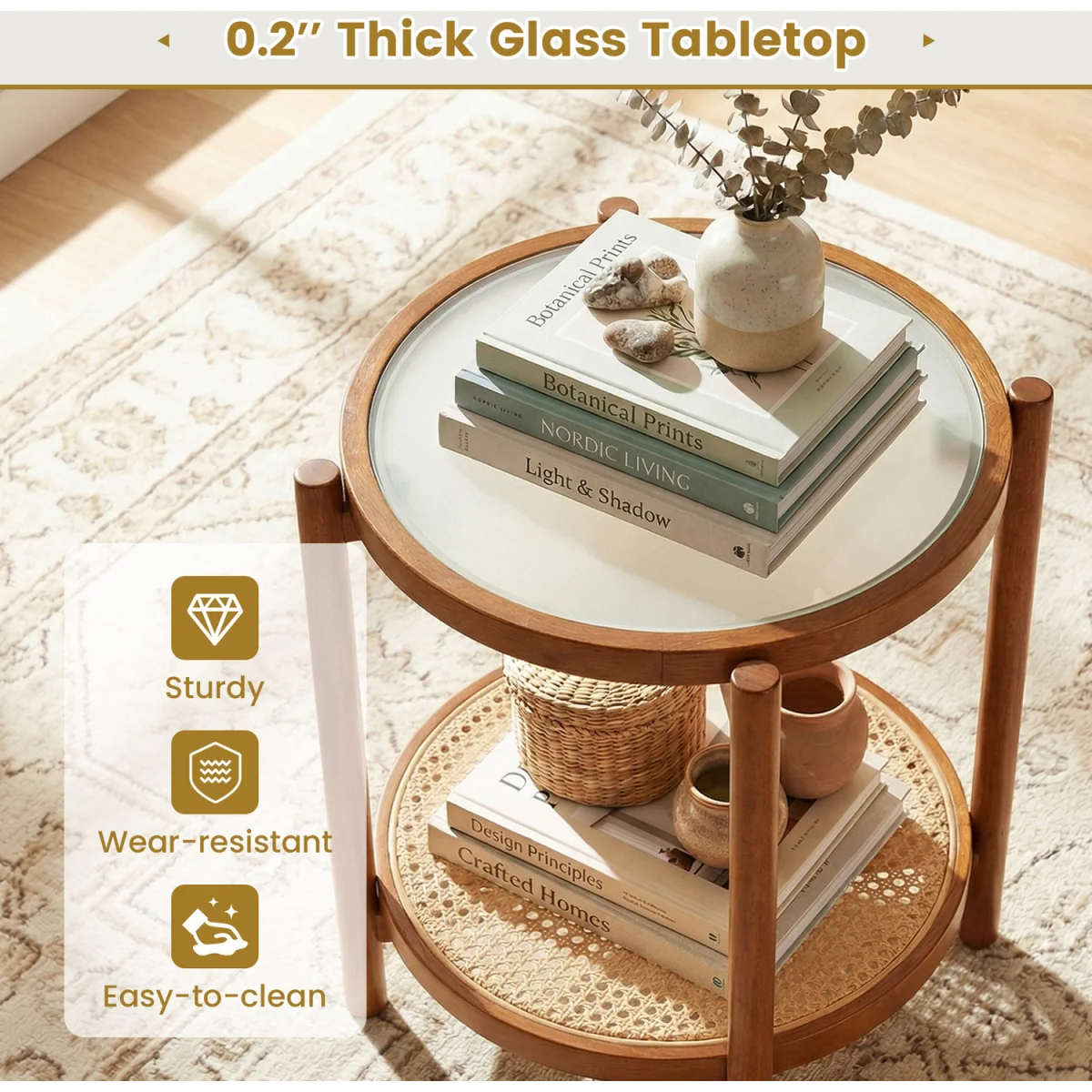 2-Tier Boho End Table – image 2