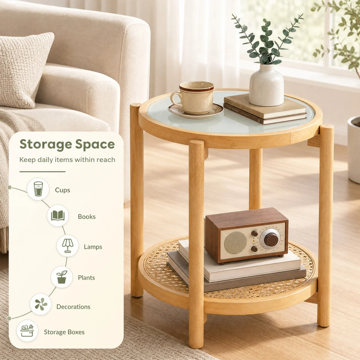 2-Tier Boho End Table – image 14