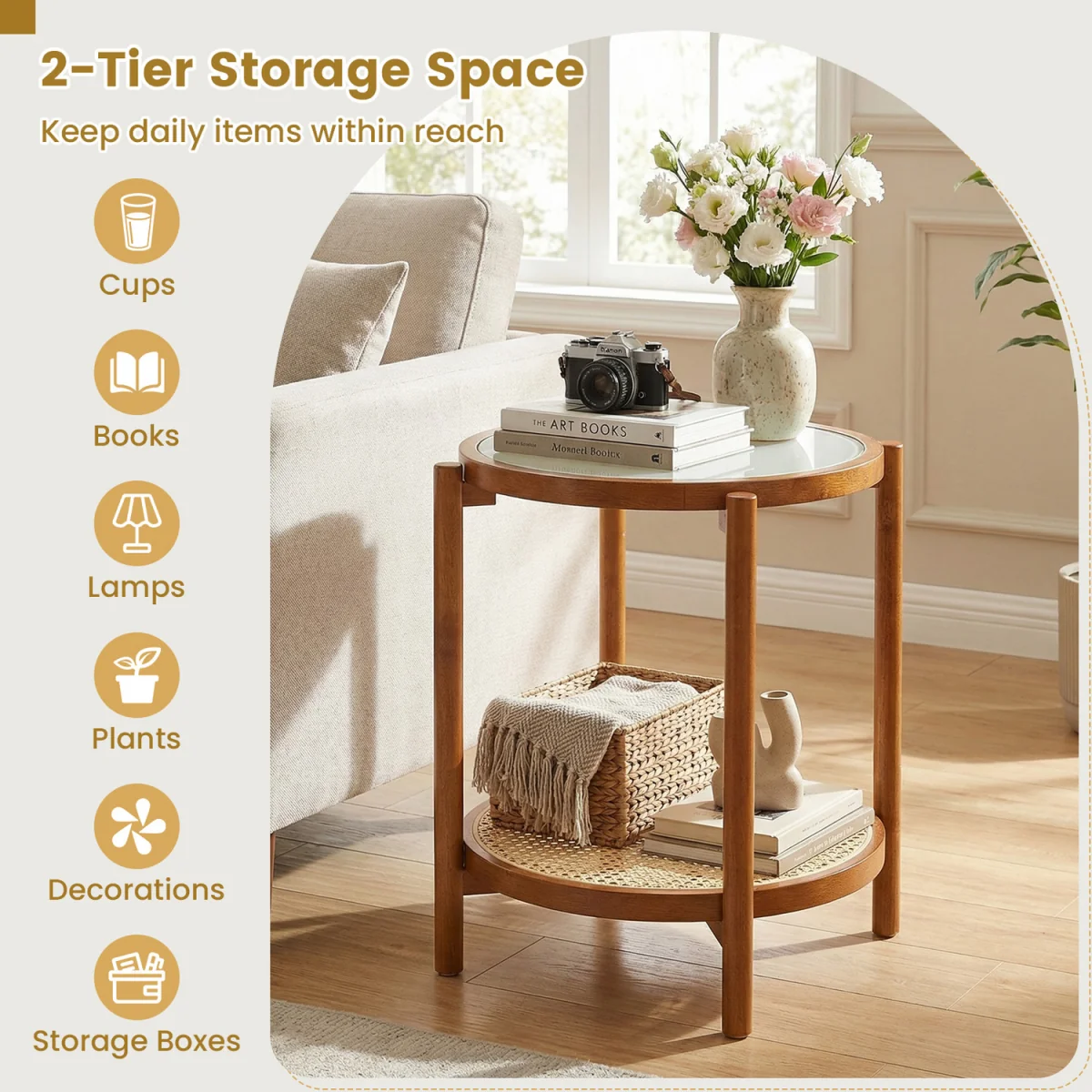 2-Tier Boho End Table – image 7