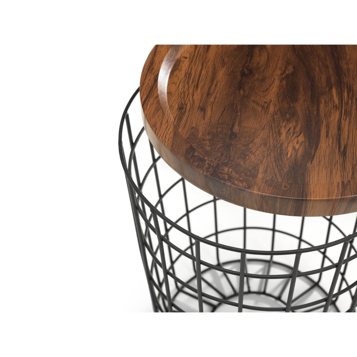 Smithson Storage Lamp Table - Walnut/Black – image 2