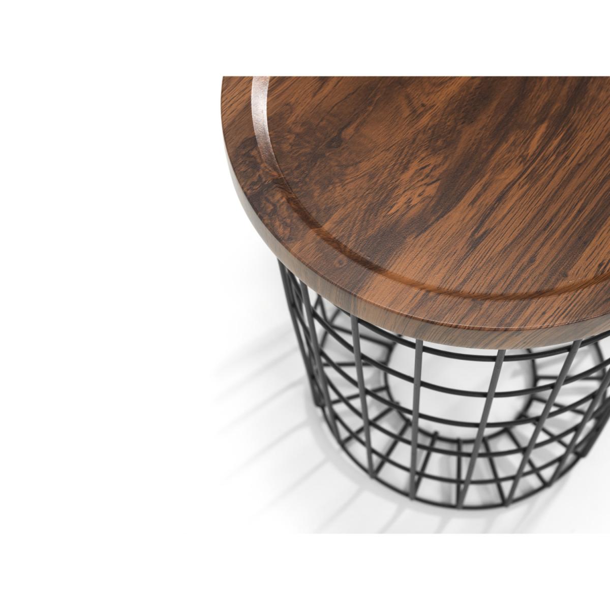 Smithson Storage Lamp Table - Walnut/Black – image 3