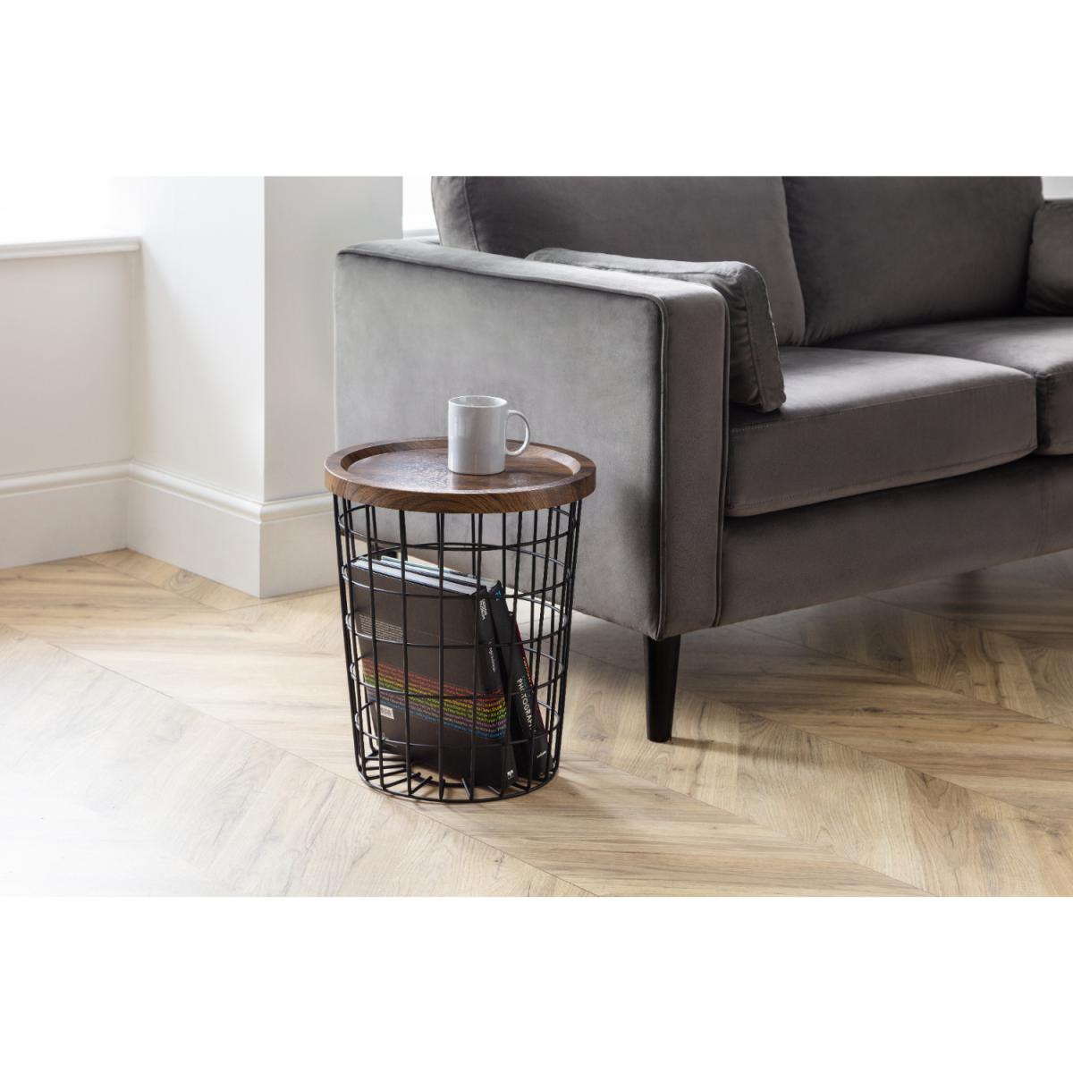 Smithson Storage Lamp Table - Walnut/Black – image 5
