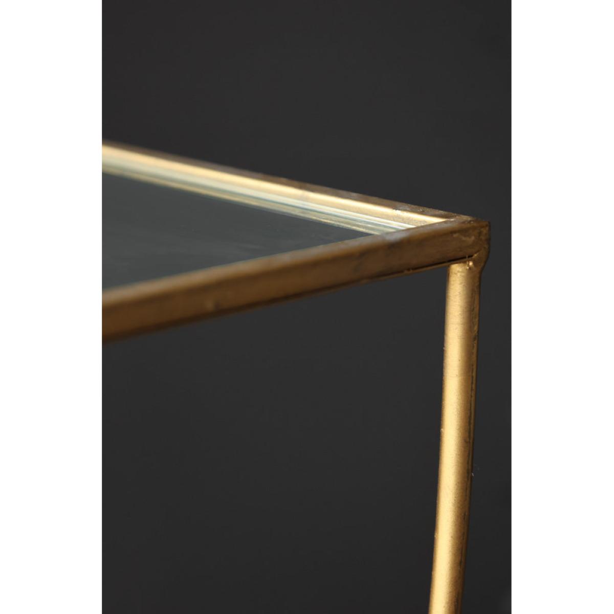 Gold Magazine Rack With Glass Top – image 5