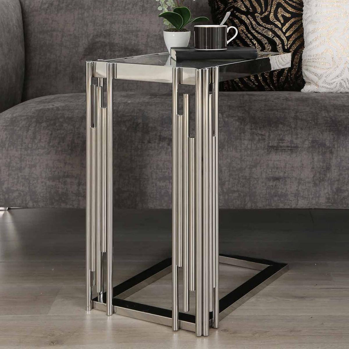 Cohen Chrome Sofa Table - Silver – image 2