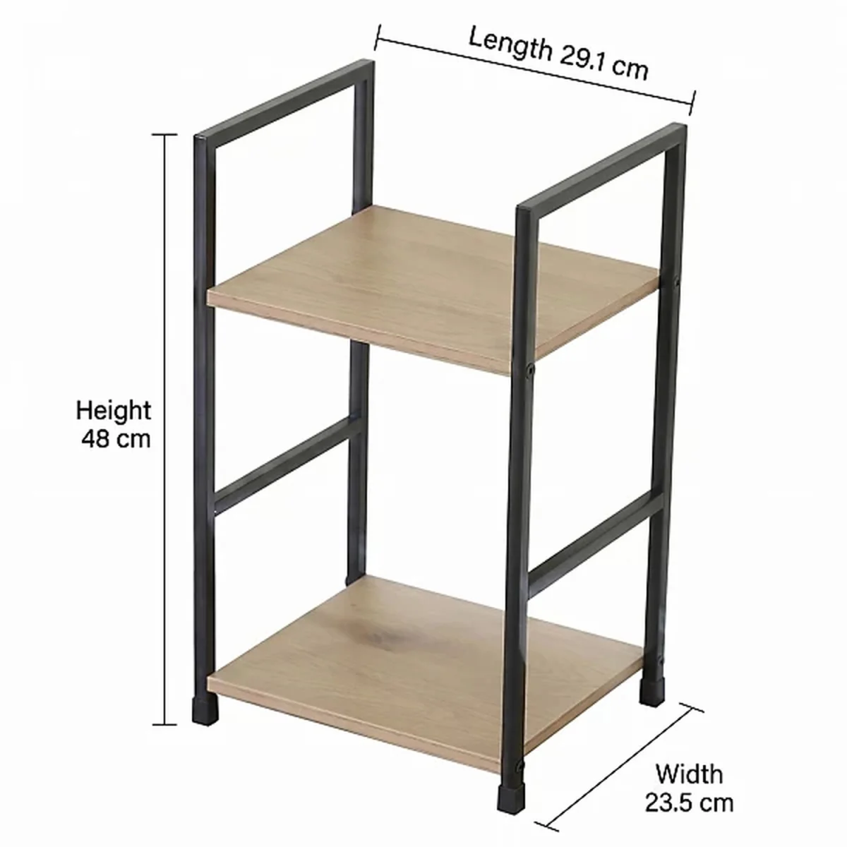 Small Side Table Slim Oak Nightstand - Oak – image 2