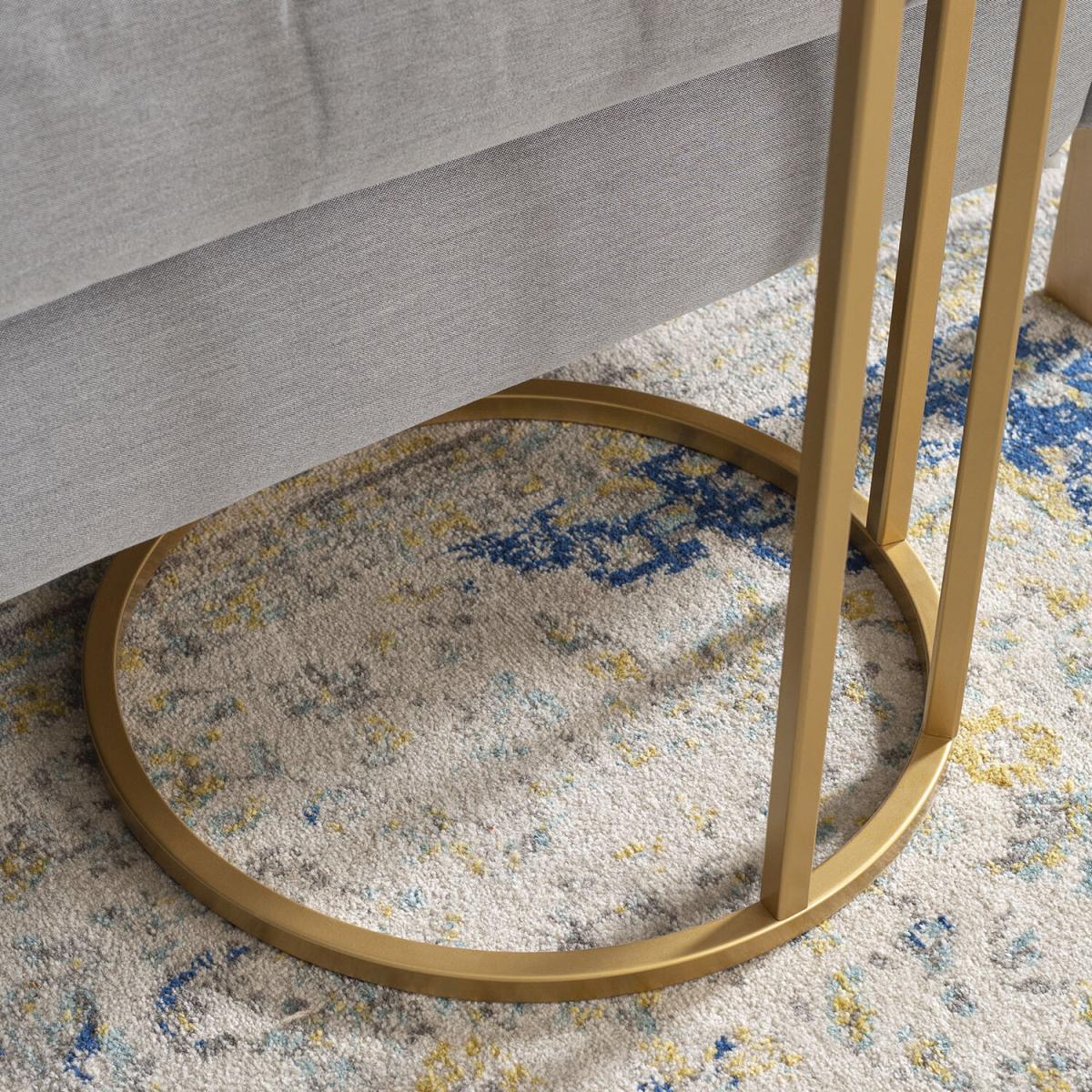 Serena Round End Table - Glass & Chrome – image 7