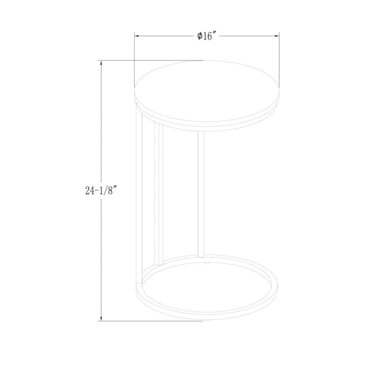 Serena Round End Table - Glass & Chrome – image 8