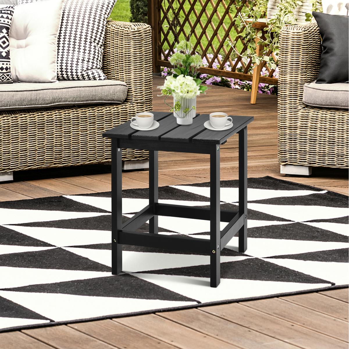 Costway Square End Table - Black – image 2