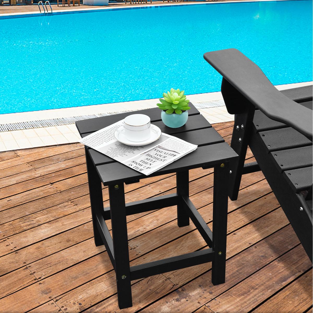 Costway Square End Table - Black – image 4