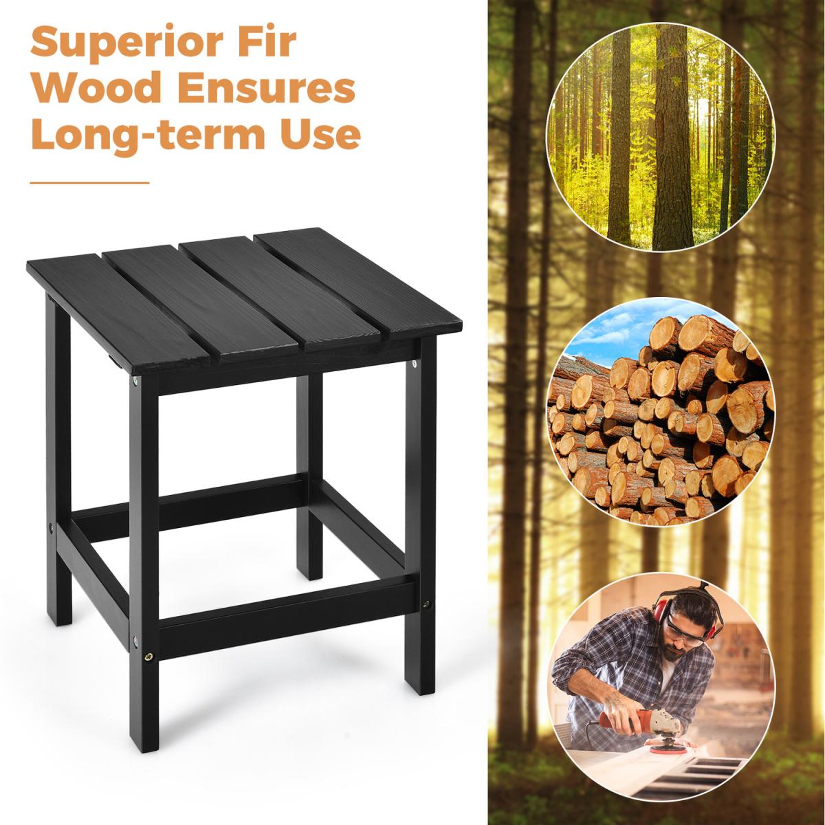 Costway Square End Table - Black – image 6